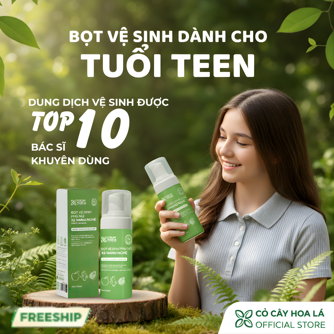 Bọt Vệ Sinh Phụ Nữ X2 Nano Nghệ Cỏ Cây Hoa Lá – Làm Sạch Dịu Nhẹ, Ngăn Ngừa Viêm Ngứa & Khử Mùi Hiệu Quả